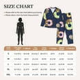 thumbnail image 5 of Uemuo Sloth with Donuts Pattern Womens Pajama Sets,PJ Set for Women,Pajamas for Women Logo,Long Sleeve Pajama Set for Women,Soft Long Sleeve Top With Pants-X-Large, 5 of 9