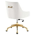 thumbnail image 4 of Modway Discern Performance Velvet Office Chair in White, 4 of 7