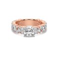 thumbnail image 4 of IGI Certified 5 Carat Cushion Shape Lab Grown Diamond Engagement Ring | 14K Rose Gold | Skylar Side Stone Encrusted Diamond Ring | FG-VS Quality Friendly Diamonds, 4 of 6