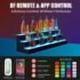 thumbnail image 3 of de 3 Niveles 40 Inch Bottle cm de Profundidadisplay Estante Bar Shelves con Remote & App Control 16 Colors 4 Music Modes Acrylic Lighted Bottle cm de Profundidadisplay para Liquor Shelves, 3 of 7