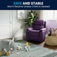 thumbnail image 5 of Flash Furniture Charlie Deluxe Padded Contemporary Purple Vinyl Kids Recliner with Storage Arms, 5 of 14