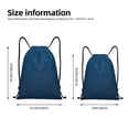 thumbnail image 7 of Horeoi Dark Blue Print Drawstring Bags for Gym Sports Yoga Travel Lightweight Foldable Sackpack for Men Women Teens, 7 of 7