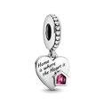 thumbnail image 1 of Madre de plata de ley 925 & Abalorios colgantes de corazones para hija, cuentas finas DIY compatibles con pulsera Pandora Original, joyería DIY para mujer Tan Jianjun unisex, 1 of 2