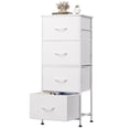 thumbnail image 1 of Cómoda WLIVE con 4 cajones, torre de almacenamiento, blanca, 1 of 7