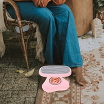 KAKOWELY 2Pcs Pink Foot Stool Under Desk for Comfortable Foot Support at Work