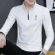 thumbnail image 5 of Sudaderas para hombre, jersey liso, unicolor, ropa de calle informal de invierno, camisetas de alta marca, manga larga, una pieza, polos sociales para hombre, 5 of 5