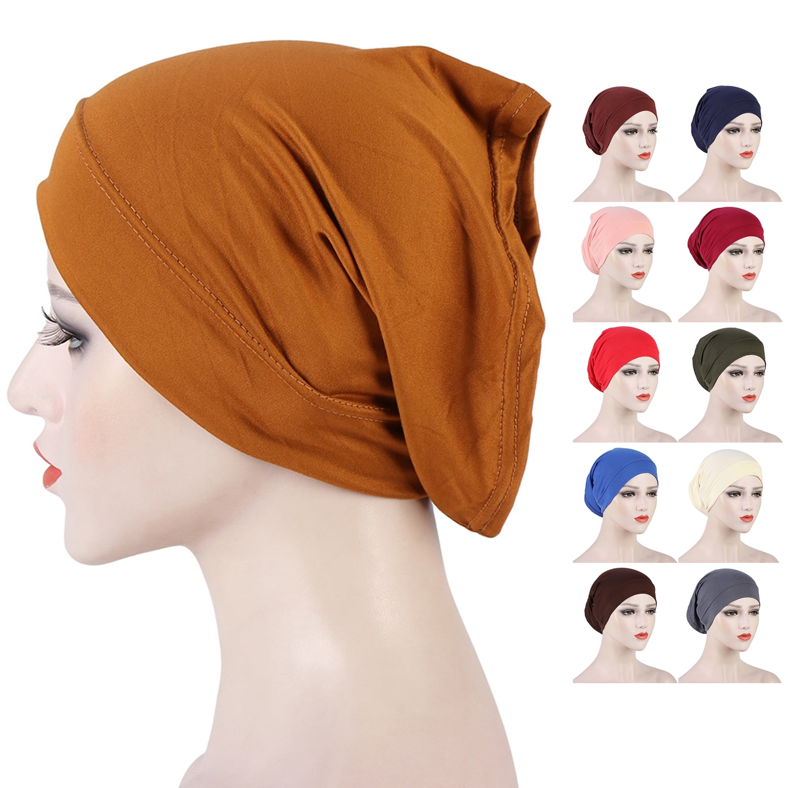 wholesale hijab undercap bonnet stretch solid