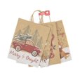 thumbnail image 1 of Holiday Time 4 Pack  Large Kraft Paper Handle Gift Bag, 1 of 5