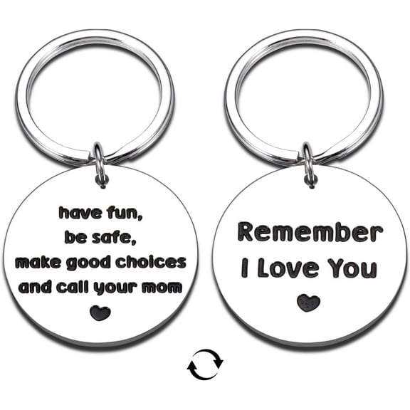 Off to College Gifts for Teens Boys, Boo Basket Stuffers, Drive Safe Keychain, Safety Car Key Chain, Sweet 16 Keychain, Cute Things for Teen, Graduation Keepsakes