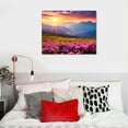 thumbnail image 4 of Creowell  Purple Mountain Fall Canvas Wall Art Landscape Picture Prints Modern Painting, Wildflowers Scenery Artwork Framed 20x16 in/16x12 in for Living Room Bedroom Bathroom Home Office Wall Decor, 4 of 4