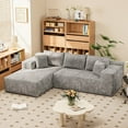 thumbnail image 2 of Homall 108" Sectional Sofa Boneless Cloud Couch with L-Shape Chaise Modular Sofa Couch with Deep Seat No Assembly for Living Room,Studio,Apartment,Chenille Gray, 2 of 9