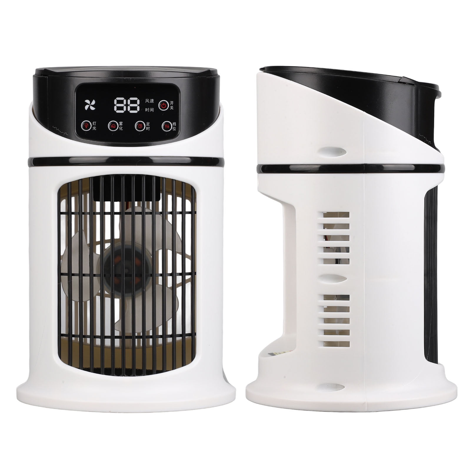 Yajisi Portable Mini Air Conditioner Mobile Multifunction Evaporative Space Cooler Fan with 300ml Water Tank (10.14 oz), Personal Water Cooling System for Office Desk, Home Bedroom, and Dorm Room