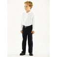 thumbnail image 3 of Galaxy Boys 4-7 Long Sleeve Polo School Uniform Shirt, 3 of 5