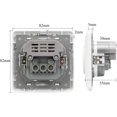 thumbnail image 3 of 1Pieces With Two Out USB Ports, Wall Mount, Recessed Wall, Office Built-in Socket-8*8*5cm-White, 3 of 4