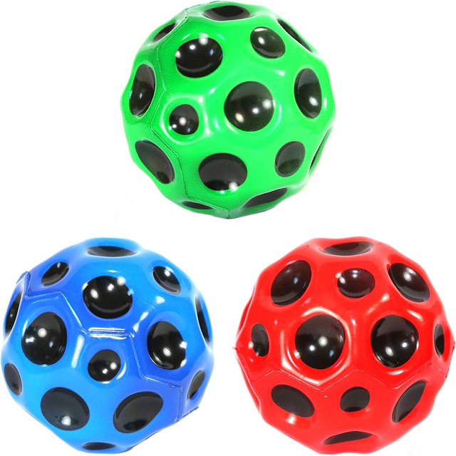 ZHAOCHENG Paquete de 3 bolas lunares de 7 cm de diámetro, pelota saltarina, pelota pequeña de waterpolo, juguete de playa para lanzar juegos acuáticos, jugar en trampolín, se envía en color aleatorio