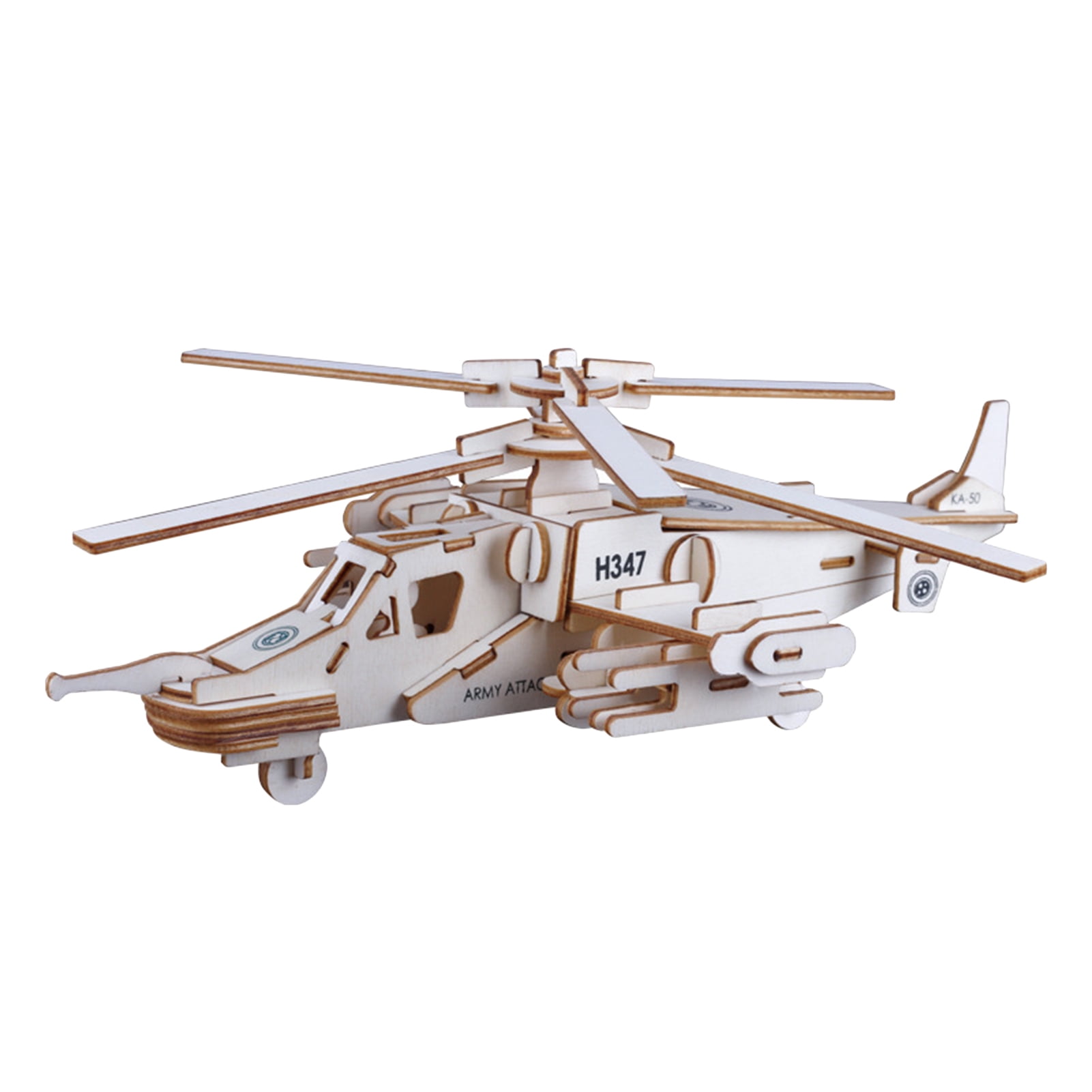 2 IN 1 HELICOPTER AND BIPLANE 3D Puzzle 4 SHEETS Education LARGE MODEL 