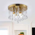 thumbnail image 1 of Aiwen Stylish Luxe Crystal Chandelier Ceiling Lamp Modern Decoration Light Fixture Gold, 1 of 10