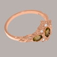 thumbnail image 4 of LBG British Made 9k Rose Gold Peridot & Diamond ring Womens Anniversary Ring - 33 size options - Size 11.75, 4 of 5