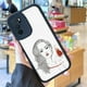 thumbnail image 2 of Único y llamativo: divertida funda plateada de doble capa esmerilada con estampado gráfico para iPhone 15 Pro Max 14 13 12 Pro 11, 2 of 4
