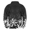 thumbnail image 3 of successthop Mens Christmas Sweatshirts Snow Quarter Zip Long Sleeve Top Pullover Streetwear with Pocket Sweaters Black, 3 of 3