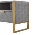 thumbnail image 5 of Nicole Miller Modern Home Jaheim Faux Shagreen Wood TV Stand with 3 Drawers, 55"L, Grey/Gold, 5 of 7