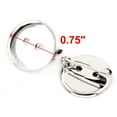 thumbnail image 2 of Women Round  Pin Back Brooch Finding DIY Base Silver Tone 1.9cm Dia 40pcs, 2 of 3