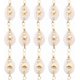 thumbnail image 1 of 15 piezas de 3 estilos de conectores en forma de concha, colgantes de cuentas de latón envueltos en alambre de cobre, dijes de concha de cauri natural con perlas para hacer joyas DIY., 1 of 5