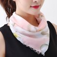 thumbnail image 4 of serony Women Summer Chiffon Bandana Cycling Face Neck Protection Sunscreen Printed Breathable Scarf, 4 of 8