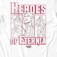 thumbnail image 3 of Masters Of The Universe Movie Heores Of Eternia Panels Women's T Shirt (White, S-XXL), 3 of 4