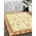 thumbnail image 3 of Ahgly Company Machine Washable Indoor Square Abstract Yellow Area Rugs, 7' Square, 3 of 7