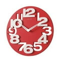 thumbnail image 1 of DOLITY Big Contemporary wall Clock Creative Hollow Out Number Design Analog Clock Red, 1 of 9
