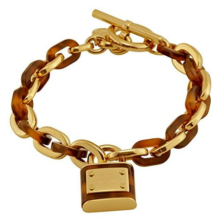 Michael Kors New Motif Brilliance Padlock Toggle Link New Michael Kors Motif Brilliance Padlock Toggle Link Bracelet In Tortoise