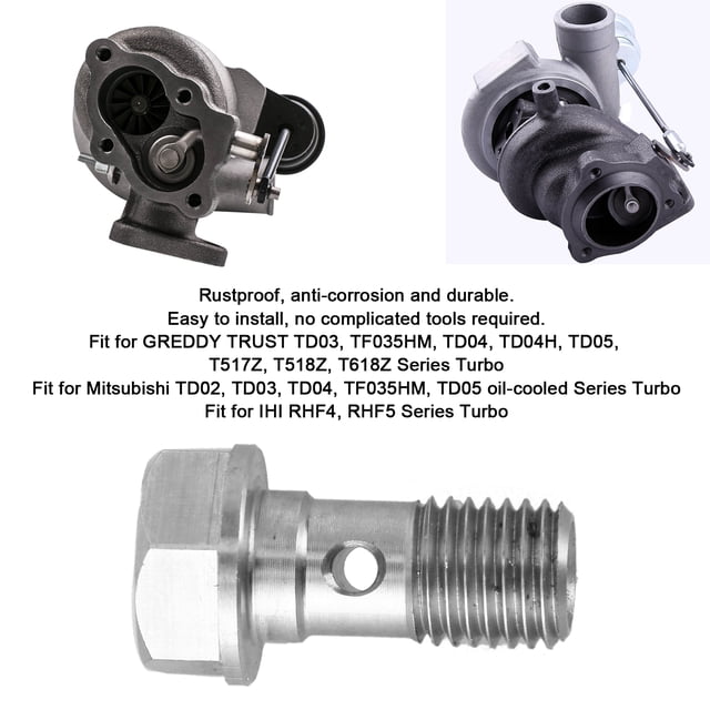 Restrictor de alimentación de aceite turbo Perno de alimentación de aceite turbo Restrictor de alimentación de aceite turbo para accesorio de coche mitsubishi Restrictor de ANGGREK Otros