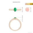 thumbnail image 4 of Angara Natural 0.4 Ct. Emerald Solitaire Ring in 14K Rose Gold for Women (Ring Size: 3.5), 4 of 9