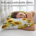 thumbnail image 5 of Sunflowers Throw Pillow Covers, Yellow Flowers Summer Botanical Pastoral Wooden Soft Breathable Pillow Cases with Invisible Zipper, Queen Size Pillowcases for Couch Bed Sofa Chair 20x30 Inches, 5 of 9