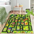 thumbnail image 2 of FairOnly 5'x7' Black Chidren Playmat Kids Play Rugs Washable Soft Area Rugs for Bedroom City Traffic Road Learning Nursery Educational Infant Toddlers Playroom Area Rug, 2 of 6