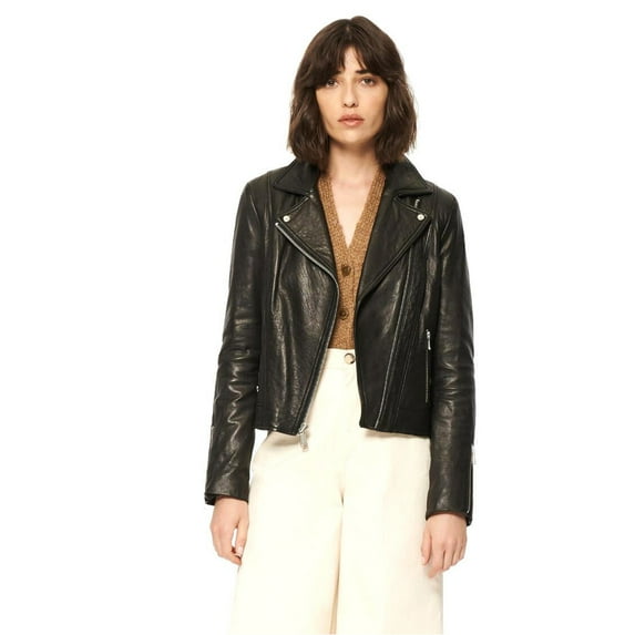 ANDREW MARC Women's Hastings Moto Leather Jacket