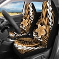 thumbnail image 3 of Pzuqiu Tropical Floral Print Car Decor Accessories Easy to Install Car Seat Covers Full Set Soft Front and Rear Seat Cover Set Fit for Sedans Truck, 3 of 10
