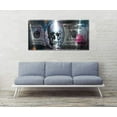 thumbnail image 2 of HFDF Retro Skull Dollar Bill Canvas Art Prt, 48"W x 24"H,, Green, Black, Wood , Waterproof, Landscape, Glossy Fish, Perfect for Livg Room, Bedroom, Kitchen, Office, Bar 10x8inch Framed, 2 of 6
