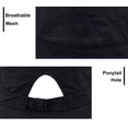 thumbnail image 2 of Muryobao Women Ponytail Sun Hat Wide Brim Summer Shade Hats Outdoor UV Protection Packable Mesh Bucket Cap for Safari Beach Travel Fishing Gardening Hiking Black, 2 of 7