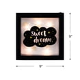 thumbnail image 5 of Northlight LED Lighted Sweet Dream Cloud and Stars Framed Wall Sign - 9" x 9", 5 of 9