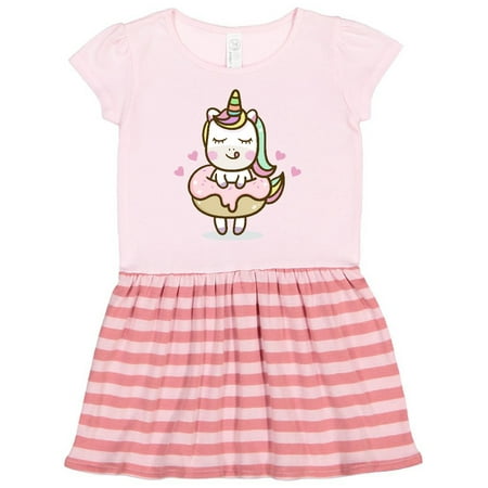 

Inktastic Unicorn Doughnut Gift Toddler Girl Dress