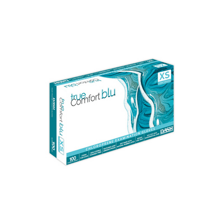 

Dash Medical TCB100M Tru Comfort Blu Polycholorprene Gloves Medium 100/Pk