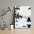 thumbnail image 3 of Traditional Chinese Painting Canvas Wall Art for Living Room Bedroom Bathroom, Black and White Natural Landscape Canvas Art Wall Decor, Artwork for Walls Home Office Decor, 8"x12", 3 of 8