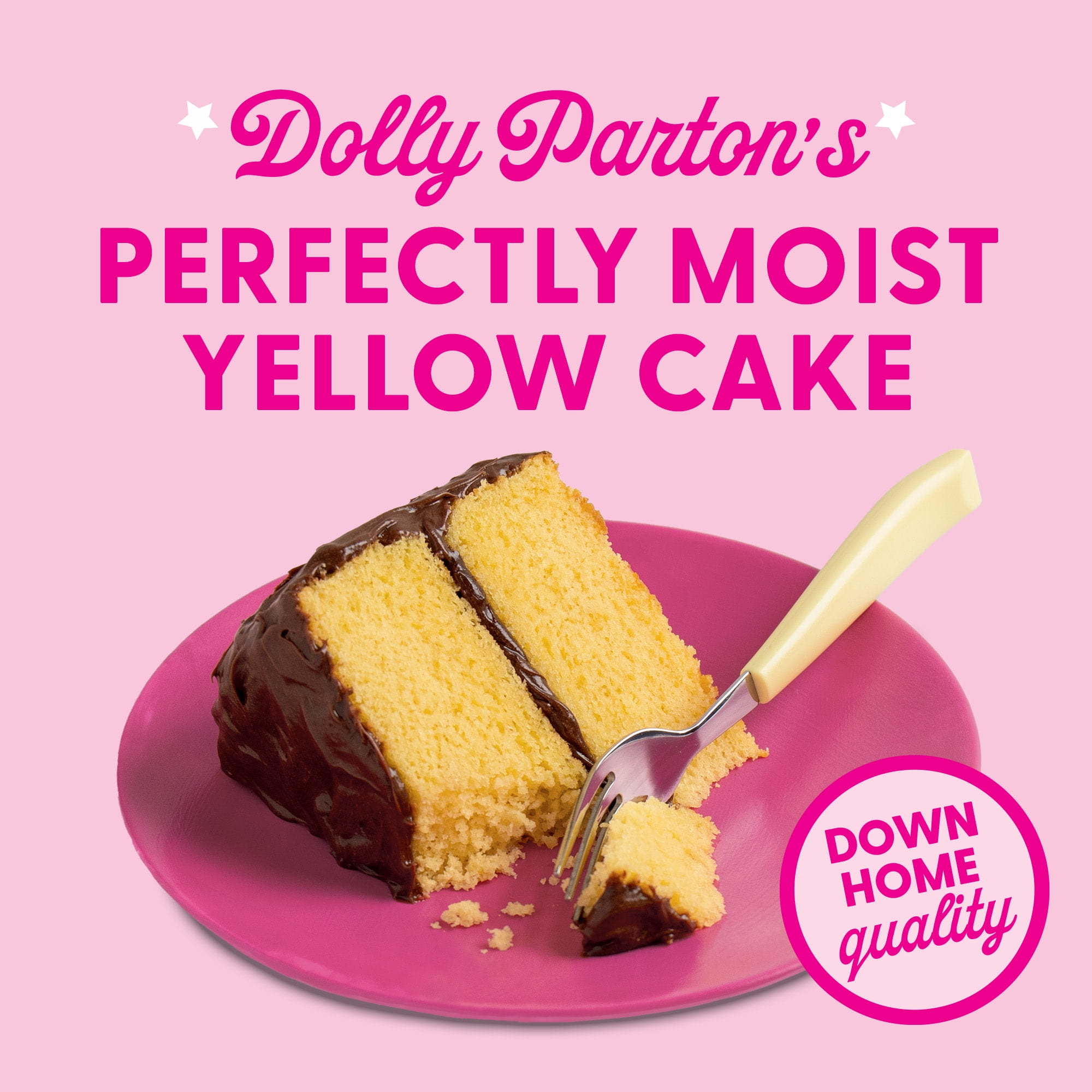 (2 pack) Duncan Hines Dolly Parton's Favorite Yellow Cake Mix, 15.25 oz.