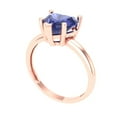 thumbnail image 2 of 2 ct Heart Cut Simulated Tanzanite Solitaire Engagement Ring for Women in 18K Rose Gold, 2 of 5