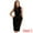 Black, variant on DARING DIVA Mock Neck Peplum Pencil Sheath Dress S Black