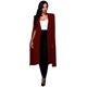 thumbnail image 1 of Capa larga de las mujeres Capa chaqueta del chaleco Chaqueta de punto de división Irfora Borgoña/XL, 1 of 7