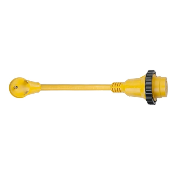 Maro Adaptateur de Cordon d'Alimentation 1PCMRV Polarisé pour Utilisation Uniquement avec RV; Longueur de 1 Pied; avec Anneau de Verrouillage Fileté