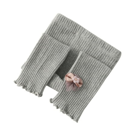 

Feiona Autumn Winter Kids Girls Knitted Leggings Clothing Children Flower Legging Baby Toddler Ankle Luster Stockings